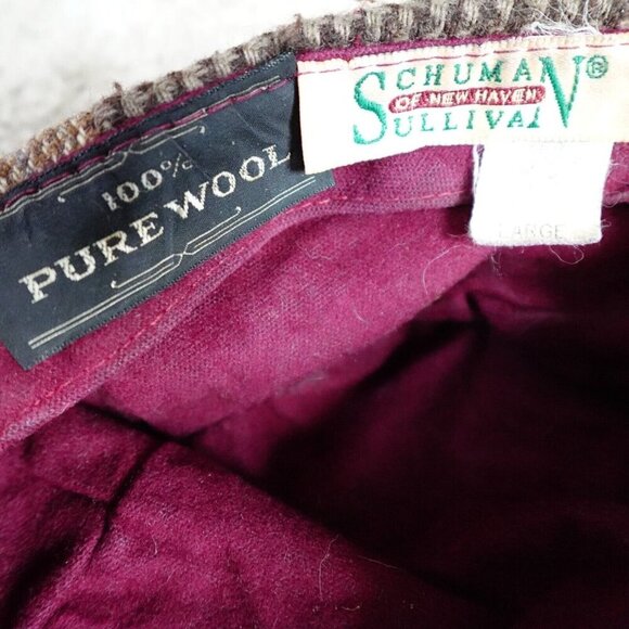 Vintage Schuman Sullivan Newsboy Cap Brown Tweed Wool USA Peaky Blinders - Picture 8 of 15